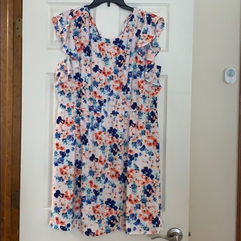 Flutter sleeve Dress